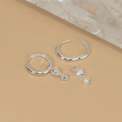 ELENOR CRYSTAL SILVER EARRING CHARM - Sisi Copenhagen