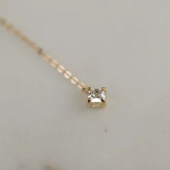 ELENORA CRYSTAL SOLID GOLD NECKLACE - Sisi Copenhagen