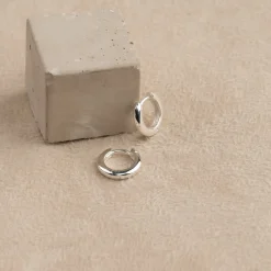 ELINA MINI SILVER CREOL EARRING - Sisi Copenhagen