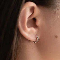 ELINA MINI SILVER CREOL EARRING - Sisi Copenhagen