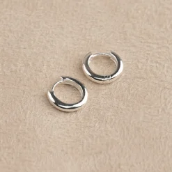 ELINA MINI SILVER CREOL EARRING - Sisi Copenhagen