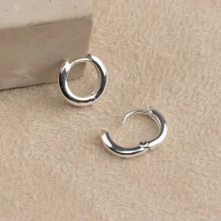ELINA MINI SILVER CREOL EARRING - Sisi Copenhagen