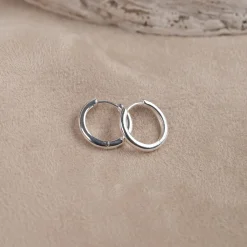 ELINA SMALL SILVER CREOL EARRING - Sisi Copenhagen
