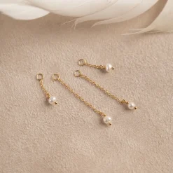 ELISA PEARL GOLDEN EARRING CHARM - Sisi Copenhagen