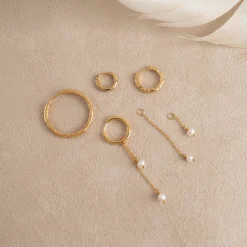 ELISA PEARL GOLDEN EARRING CHARM - Sisi Copenhagen
