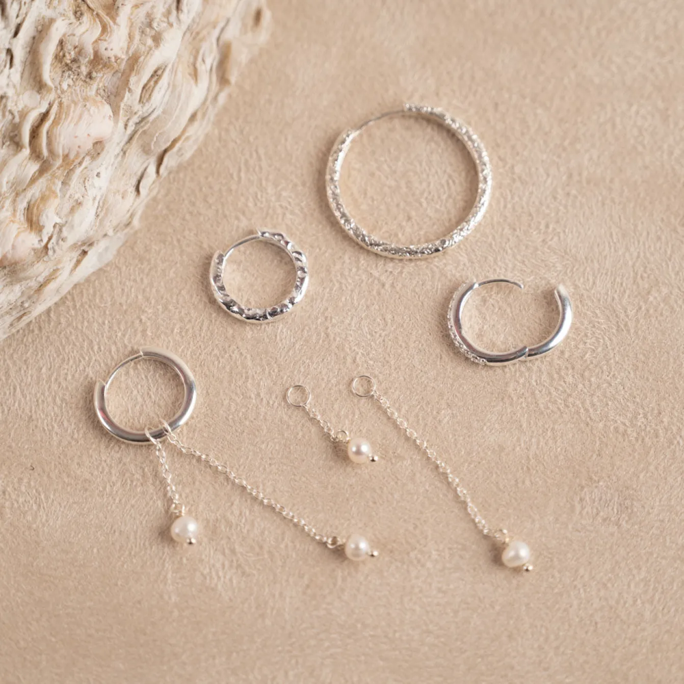 ELISA PEARL SILVER EARRING CHARM - Sisi Copenhagen