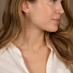 ELIZA PEARL SOLID GOLD NECKLACE