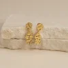 ELLA LARGE GOLDEN STUD EARRING