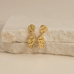 ELLA LARGE GOLDEN STUD EARRING