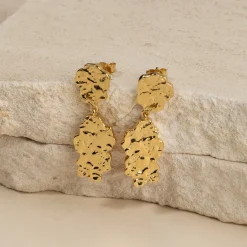 ELLA LARGE GOLDEN STUD EARRING