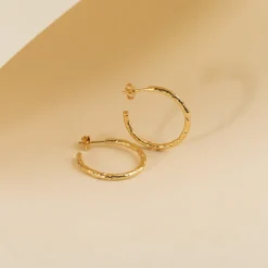 ELMA LARGE GOLDEN CREOL EARRING