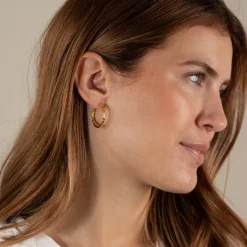 ELMA LARGE GOLDEN CREOL EARRING