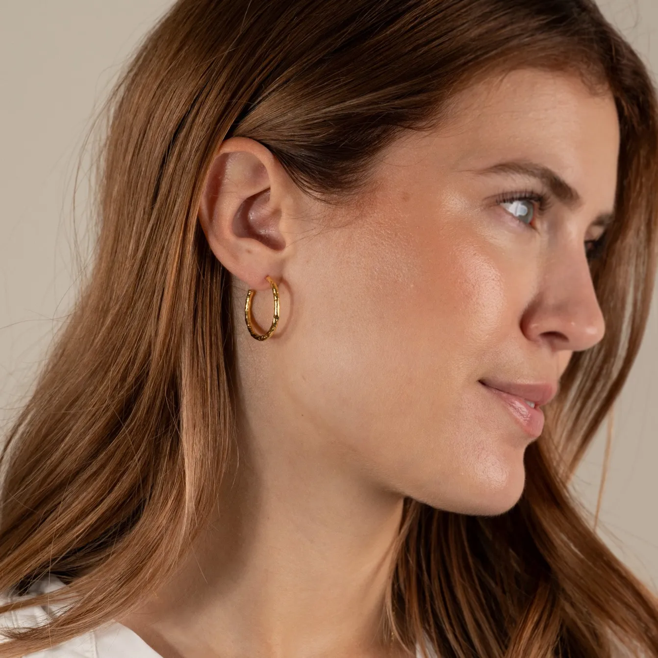 ELMA LARGE GOLDEN CREOL EARRING
