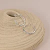 ELMA LARGE SILVER CREOL EARRING