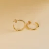 ELMA MEDIUM GOLDEN CREOL EARRING