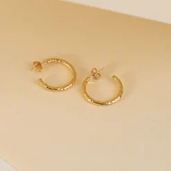 ELMA MEDIUM GOLDEN CREOL EARRING