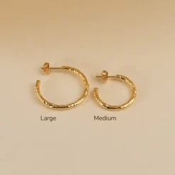 ELMA MEDIUM GOLDEN CREOL EARRING
