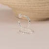 ELMA MEDIUM SILVER CREOL EARRING