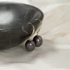 ELSIE BLACK PEARL SOLID GOLD EARRING