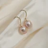 ELSIE PINK PEARL SOLID GOLD EARRING