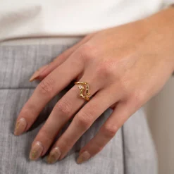 EMILIA MOONSTONE GOLDEN RING