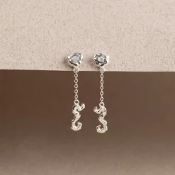 EMILIA MOONSTONE SILVER EARRING