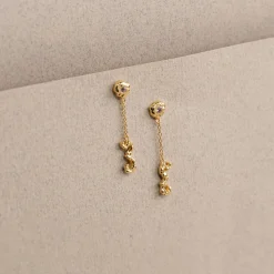 EMILIA PURPLE AMETHYST GOLDEN EARRING