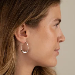 EMMY SILVER CREOL EARRING - Sisi Copenhagen