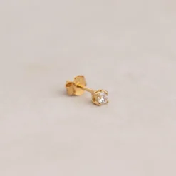 Ena Guld Øreringe 3mm - Sisi Copenhagen