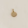 ENGRAVEABLE ROUND SOLID GOLD PENDANT - 12mm