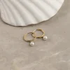 ENYA PEARL SOLID GOLD EARRING