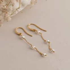 ERICA PEARL GOLDEN EARRING - Sisi Copenhagen