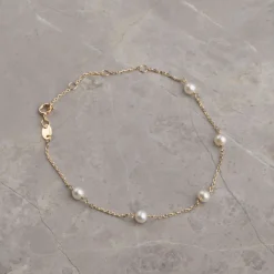ERICA PEARL SOLID GOLD BRACELET - Sisi Copenhagen