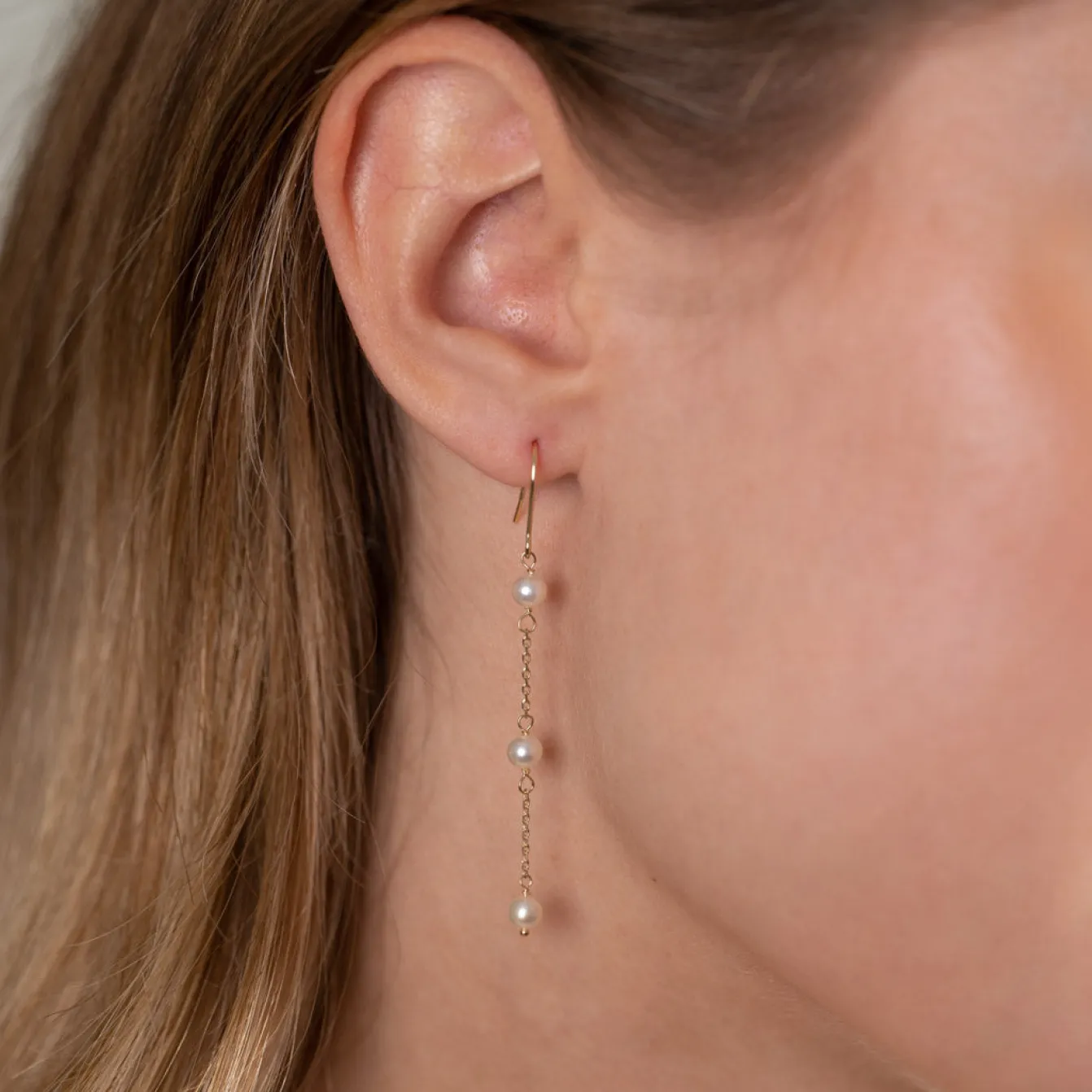 ERICA PEARL SOLID GOLD EARRING - Sisi Copenhagen