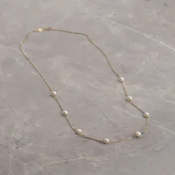 ERICA PEARL SOLID GOLD NECKLACE - Sisi Copenhagen