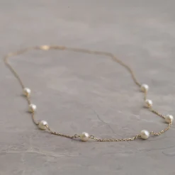 ERICA PEARL SOLID GOLD NECKLACE - Sisi Copenhagen