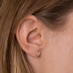ESME CRYSTAL GOLDEN STUD EARRING - Sisi Copenhagen