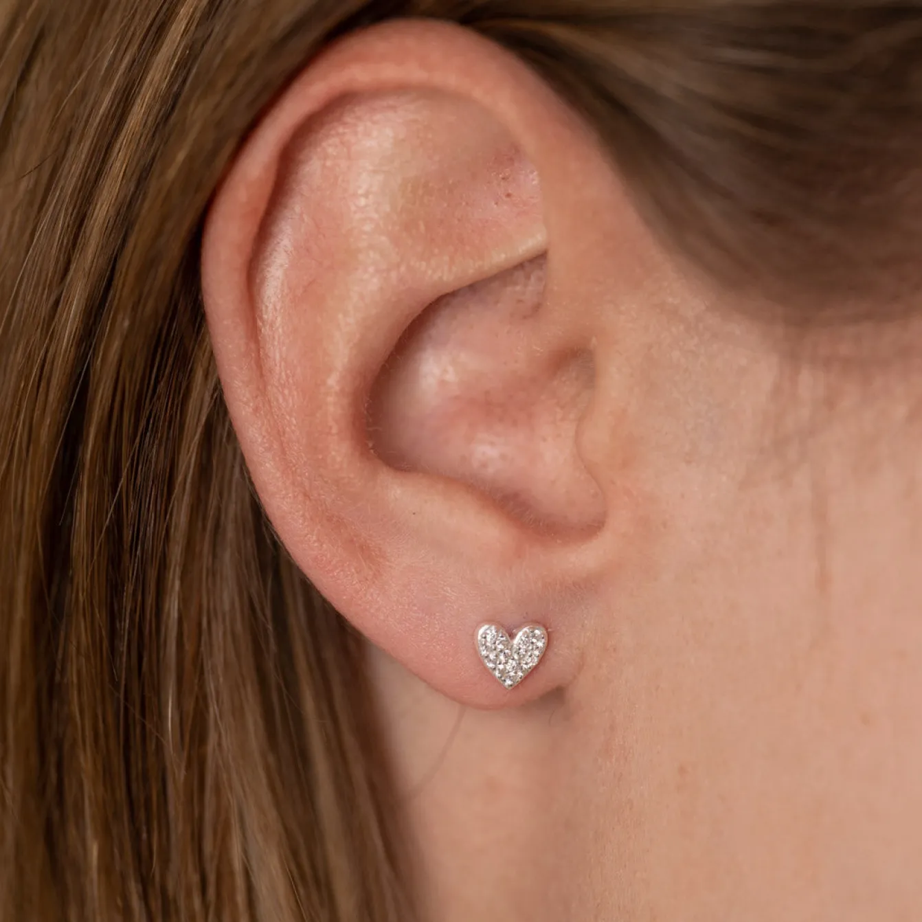 ESME CRYSTAL SILVER STUD EARRING - Sisi Copenhagen