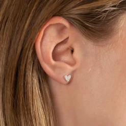ESME CRYSTAL SILVER STUD EARRING - Sisi Copenhagen