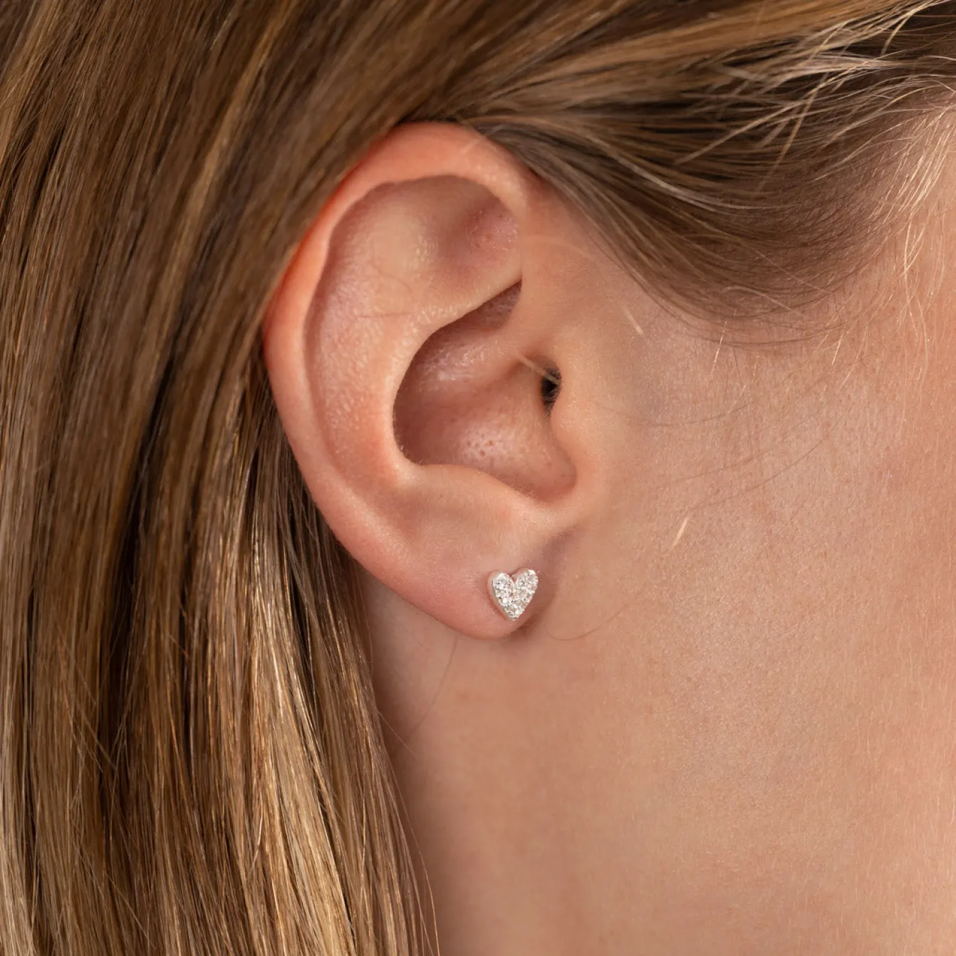 ESME CRYSTAL SILVER STUD EARRING - Sisi Copenhagen