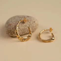 ETTA GOLDEN CREOL EARRING - Sisi Copenhagen