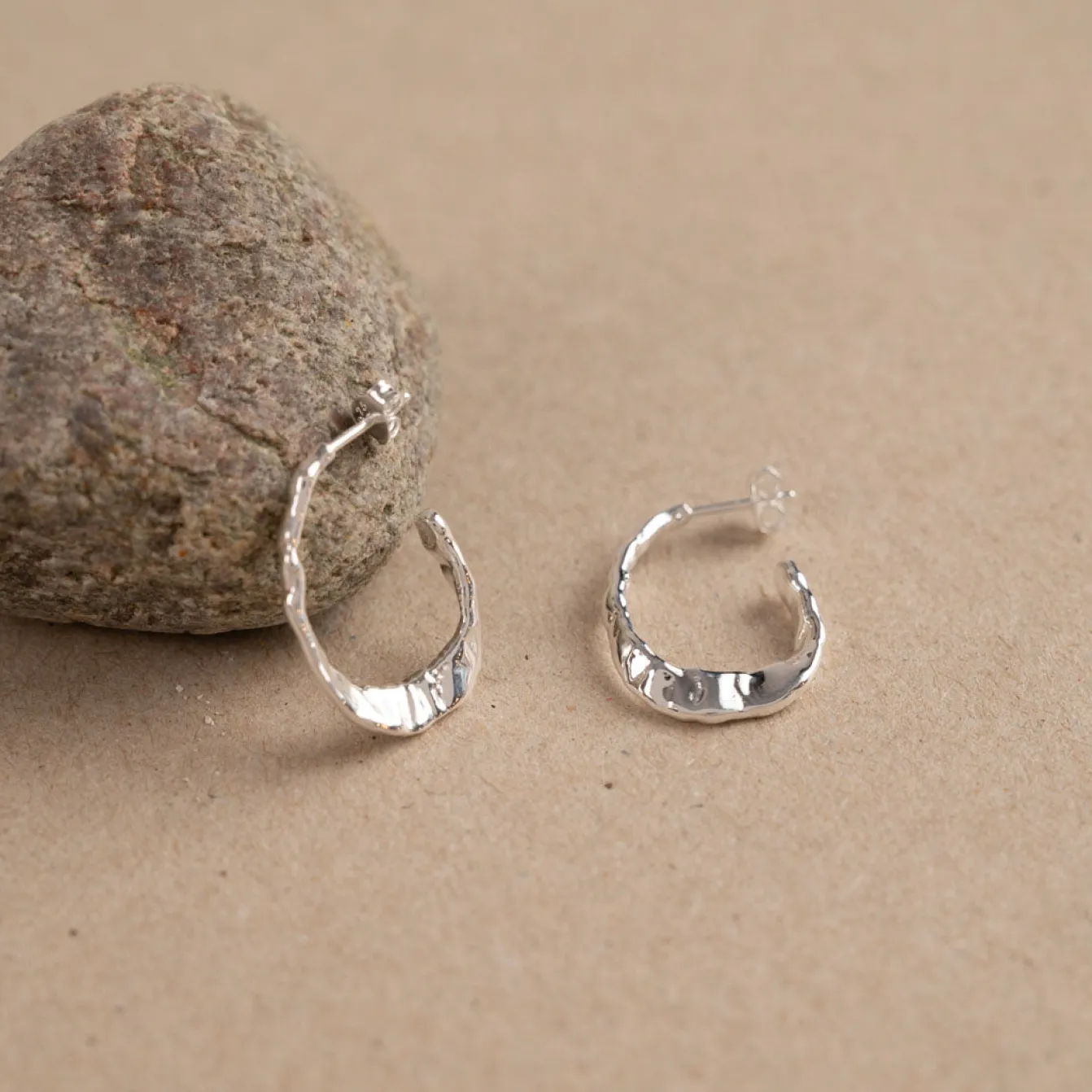 ETTA SILVER CREOL EARRING - Sisi Copenhagen
