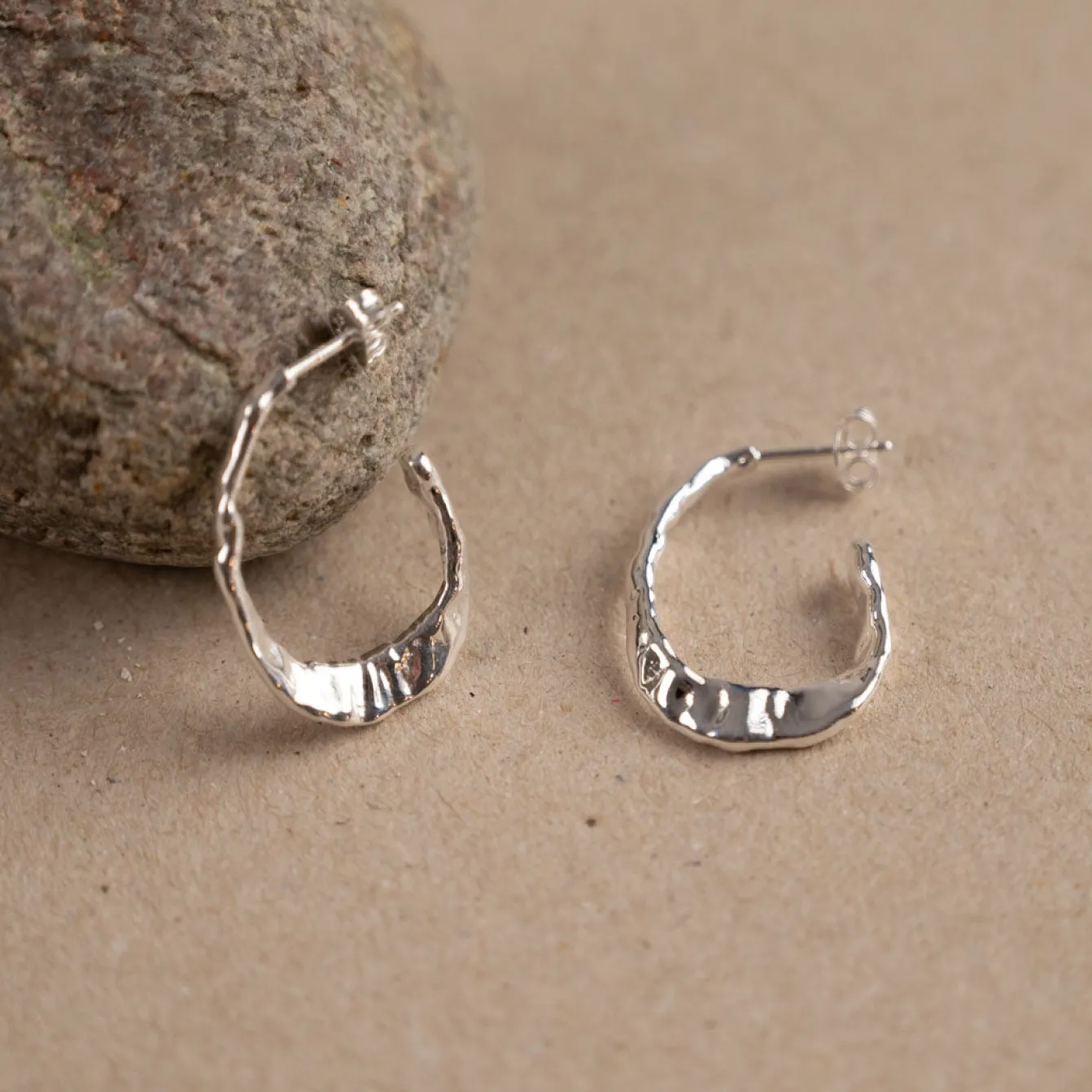 ETTA SILVER CREOL EARRING - Sisi Copenhagen