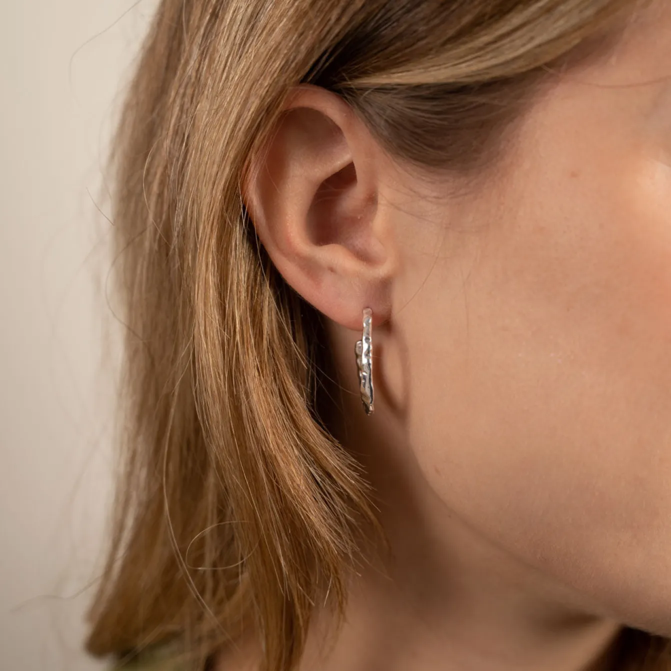 ETTA SILVER CREOL EARRING - Sisi Copenhagen