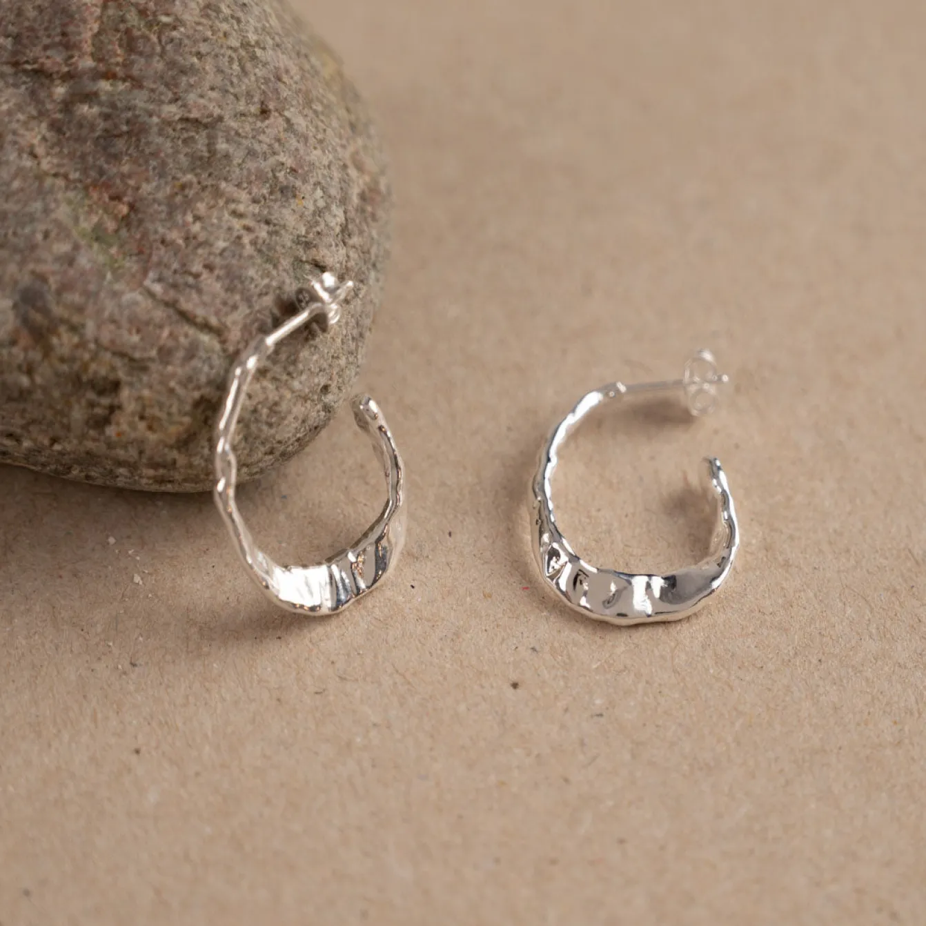 ETTA SILVER CREOL EARRING - Sisi Copenhagen