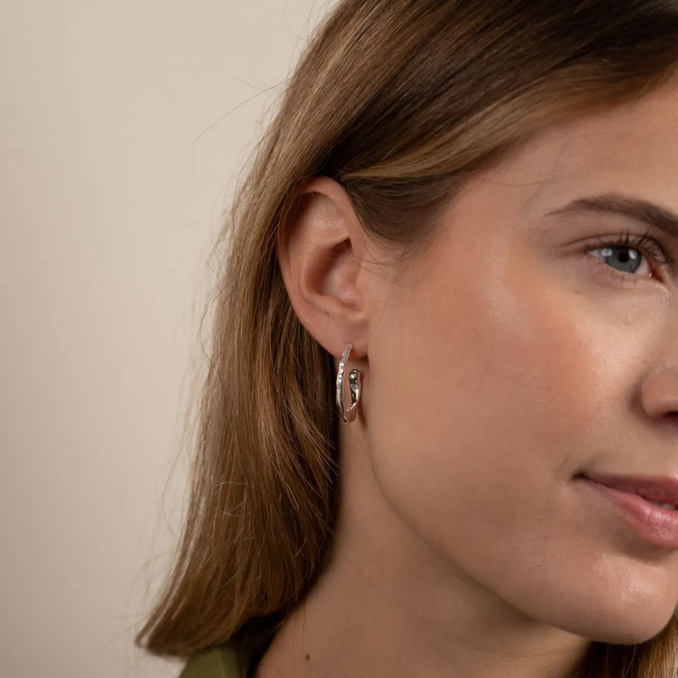 ETTA SILVER CREOL EARRING - Sisi Copenhagen