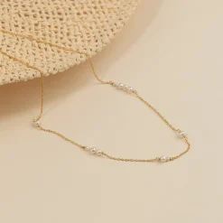 EVIE PEARL GOLDEN NECKLACE
