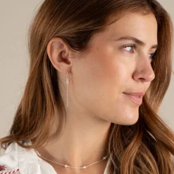 EVIE PEARL SILVER DROP EARRING