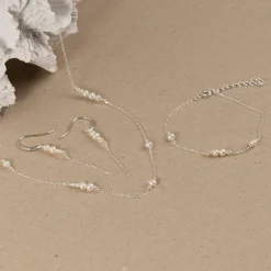 EVIE PEARL SILVER DROP EARRING