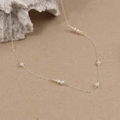 EVIE PEARL SILVER NECKLACE